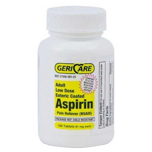 Pain Relief McKesson Brand 81 mg Strength Tablet 100 per Bottle 985-01 BT/100 985-01 MCK BRAND 1043632_BT Pain Relief McKesson Brand 81 mg Strength Tablet 100 per Bottle 985-01 BT/100 985-01 MCK BRAND 1043632_BT