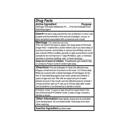 McKesson Brand Antiseptic Hydrogen Peroxide Topical Liquid 4 oz. Bottle, 23-F0010, Case of 24