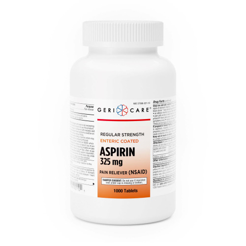 Geri-Care Pain Relief 325 mg Strength Aspirin Tablet 1,000 per Bottle, 921-10-GCP, Bottle of 1