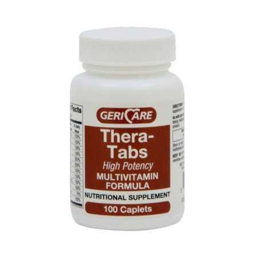 Multivitamin Supplement Geri-Care® Tablet 100 per Bottle 601-01-GCP Case of 12 57896060101 Geri-Care® 575922_CS