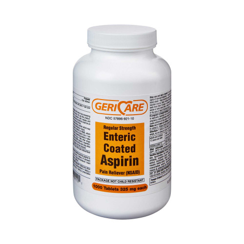Pain Relief Geri-Care® 325 mg Strength Aspirin Tablet 1,000 per Bottle 921-10-GCP Case of 12 57896092110 Geri-Care® 633790_CS