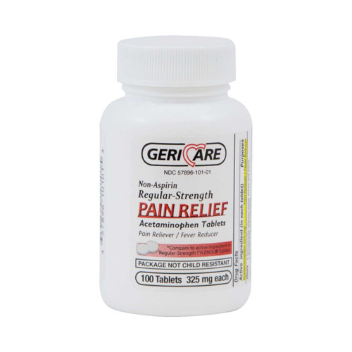 Pain Relief McKesson Brand 325 mg Strength Tablet 100 per Bottle 60-101-01 BT/100 60-101-01 MCK BRAND 555686_BT