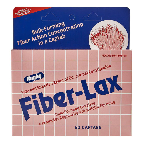 Laxative Fiber-Lax Tablet 500 mg Strength Calcium Polycarbophil Pack of 1