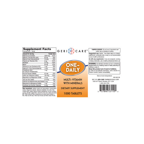 Geri-Care Pain Relief 500 mg Strength Acetaminophen Caplet 100 per Bottle, 221-01-GCP, Bottle of 1