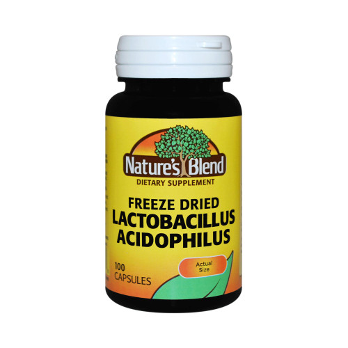Probiotic Dietary Supplement Nature's Blend 100 Capsule Bottle of 1