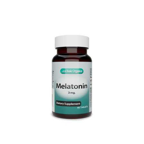 Melatonin Supplement Basic Organics 3 mg Strength Tablet 60 per Bottle 1285105 EA/60 1285105 US PHARMACEUTICAL DIVISION/MCK 512846_BT