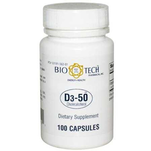 Vitamin D Supplement Bio Tech 50000 IU Strength Capsule 100 per Bottle 1399567 BT/100 1399567 US PHARMACEUTICAL DIVISION/MCK 635581_BT
