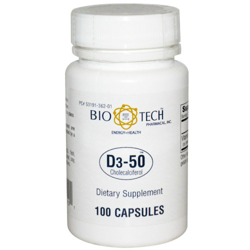 Bio Tech Vitamin D3 50000 IU Strength Capsule 100 Bottle of 1
