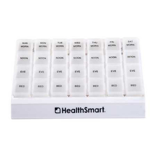 Pill Organizer HealthSmart® Large 7 Day 4 Dose 640-8223-0000 Pack of 1 640-8223-0000 HealthSmart® 724874_EA Pill Organizer HealthSmart® Large 7 Day 4 Dose 640-8223-0000 Pack of 1 640-8223-0000 HealthSmart® 724874_EA