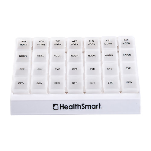Pill Organizer HealthSmart Large 7 Day 4 Dose 640-8223-0000 Pack of 1