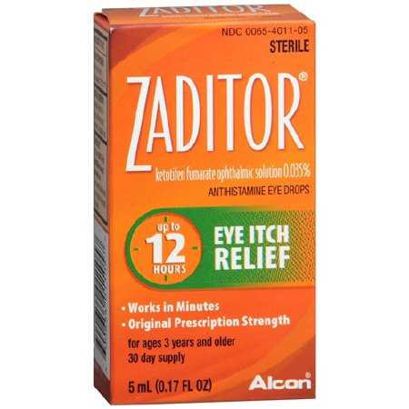 Zaditor Allergy Eye Relief Eye Drops 0.17 oz., Pack of 1 1924091 Zaditor® 846702_EA