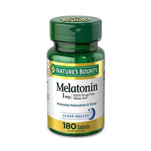 Natural Sleep Aid Nature's Bounty® 180 per Bottle Tablet 1 mg Strength 07431202832 Bottle of 1 2765352 Nature's Bounty® 661252_BT