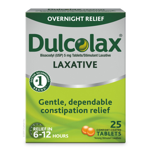 Laxative Dulcolax Tablet 25 5 mg Strength Bisacodyl USP Box of 1