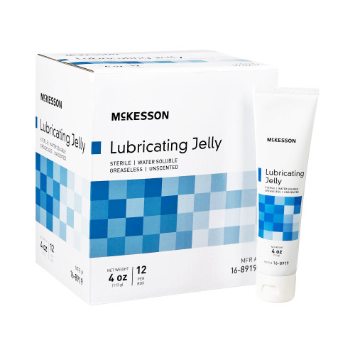 McKesson Lubricating Jelly, Water Soluble, Sterile, 4 oz., Pack of 1