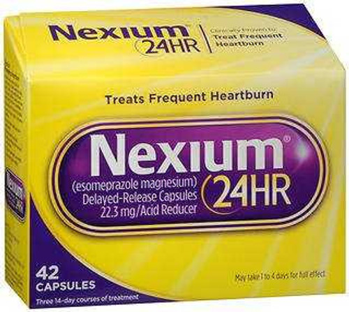 Antacid Nexium 24HR 22.3 mg Strength Capsule 14 per Bottle 2031680 Pack/42 2031680 US PHARMACEUTICAL DIVISION/MCK 1010193_PK Antacid Nexium 24HR 22.3 mg Strength Capsule 14 per Bottle 2031680 Pack/42 2031680 US PHARMACEUTICAL DIVISION/MCK 1010193_PK