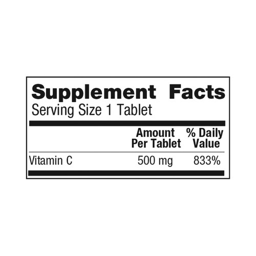 Vitamin C Supplement Geri-Care® Ascorbic Acid 500 mg Strength Tablet 500 per Bottle 841-50-GCP Bottle of 1 57896084150 Geri-Care® 689197_BT