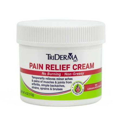 Pain Relief TriDerma MD 4% / 1.25% Strength Cream 4 oz. 73041 Each/1 73041 GENUINE VIRGIN ALOE CORP 906175_EA
