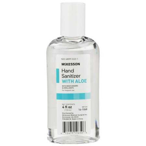 Hand Sanitizer with Aloe McKesson 4 oz. Alcohol Ethyl Gel Bottle 16-1068 Each/1 16-1068 MCK BRAND 953790_EA