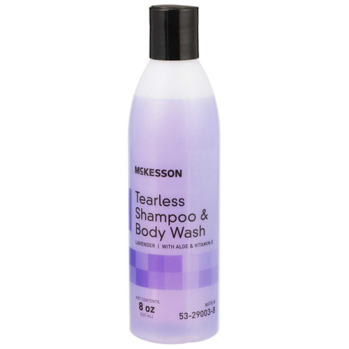 Tearless Shampoo and Body Wash McKesson 8 oz. Squeeze Bottle Lavender Scent 53-29003-8 Each/1 53-29003-8 MCK BRAND 877035_EA