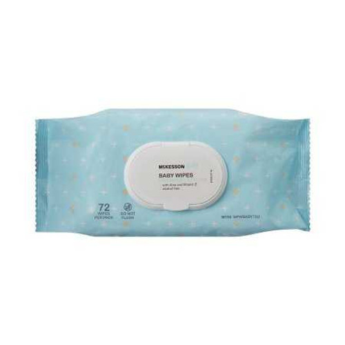 Baby Wipe McKesson Soft Pack Aloe / Vitamin E Unscented 72 Count WPWBABY72U Pack/1 MCK BRAND 999737_PK