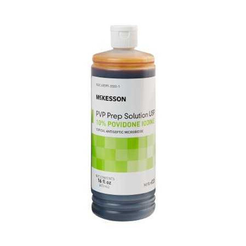 Prep Solution McKesson 16 oz. Flip-Top Bottle 10% Povidone-Iodine 035 Each/1 35 MCK BRAND 911740_EA