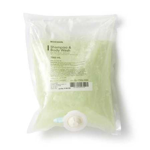 Shampoo and Body Wash McKesson 1000 mL Dispenser Refill Bag Cucumber Melon Scent 53-27906-1000 Case/10 53-27906-1000 MCK BRAND 482991_CS