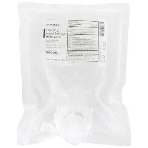 Hand Sanitizer with Aloe McKesson 1,000 mL Ethyl Alcohol Foaming Dispenser Refill Bag 53-29036-1000 Case of 4 53-29036-1000 McKesson 957986_CS