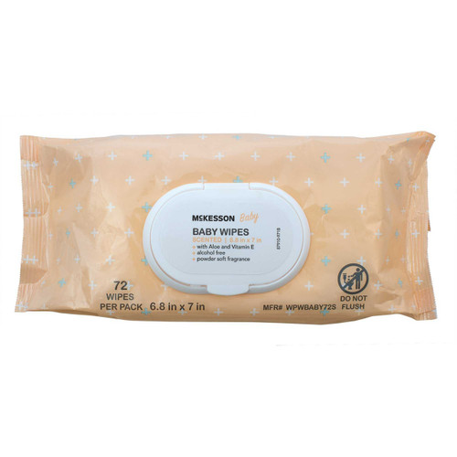 Baby Wipe McKesson Soft Pack Scented 72 Count WPWBABY72S Pack of 72 WPWBABY72S McKesson 999738_PK