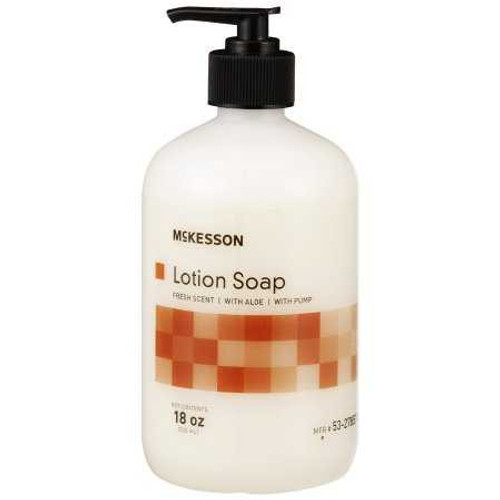 Soap McKesson Lotion 18 oz. Pump Bottle Fresh Scent 53-27857-18 Case of 12 53-27857-18 McKesson 937909_CS