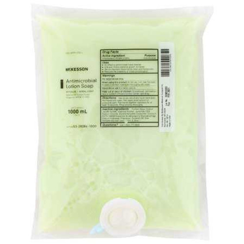 Antimicrobial Soap McKesson Lotion 1,000 mL Dispenser Refill Bag Herbal Scent 53-28086-1000 Pack of 1 53-28086-1000 McKesson 468273_EA