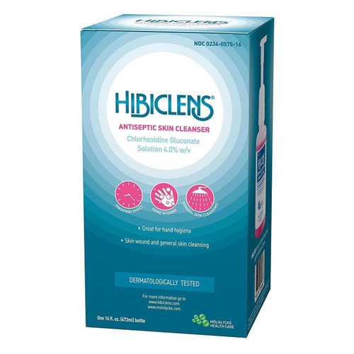 Antiseptic / Antimicrobial Skin Cleanser Hibiclens® 16 oz. Pump Bottle 4% Strength CHG (Chlorhexidine Gluconate) NonSterile 57516 Pack of 1 57516 Hibiclens® 133297_EA