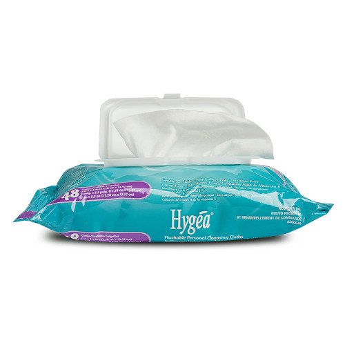 Hygea Flushable Personal Wipe Soft Pack Scented 48 Count, A500F48, Pack of 48