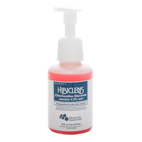 Hibiclens Antiseptic Skin Cleanser with Pump, 4% Strength CHG, 16 oz., Case of 12 Bottles