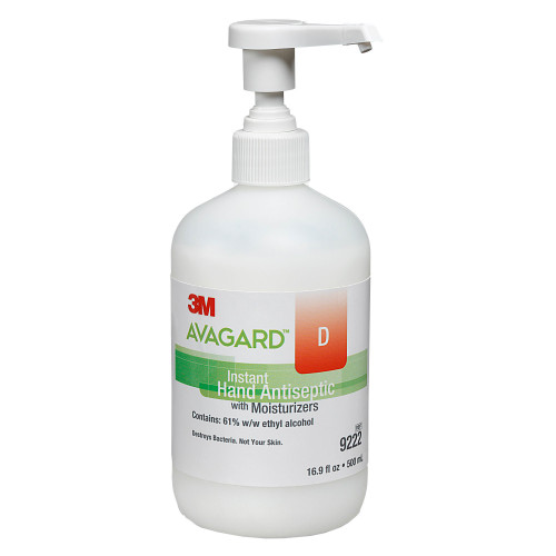 3M Avagard D Hand Sanitizer Gel, Ethyl Alcohol 61%, Alcohol Scent, 16 oz., Case of 12