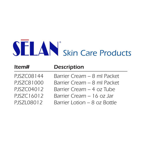 Skin Protectant Selan 8 mL Individual Packet Cream Scented PJSZC08144 Case/144 PJSZC08144 SPAN AMERICA 500111_CS Skin Protectant Selan 8 mL Individual Packet Cream Scented PJSZC08144 Case/144 PJSZC08144 SPAN AMERICA 500111_CS