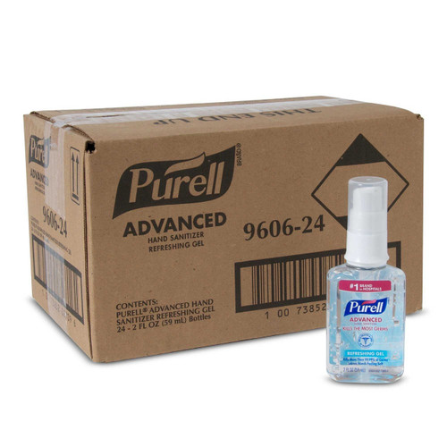 Hand Sanitizer Purell Advanced 2 oz. Alcohol Ethyl Gel Pump Bottle 9606-24 Case/24 9606-24 GOJO INDUSTRIES INC 451353_CS