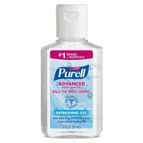 Hand Sanitizer Purell 2 oz. Alcohol Ethyl Gel Bottle 9605-24 Each/1 9605-24 GOJO INDUSTRIES INC 451352_EA