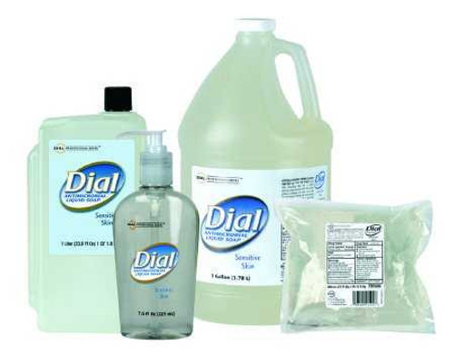 Antimicrobial Soap Dial Sensitive Liquid 7.5 oz. Pump Bottle Light Floral Scent DIA 82834 Case/12 DIA 82834 DIAL CORPORATION 416208_CS