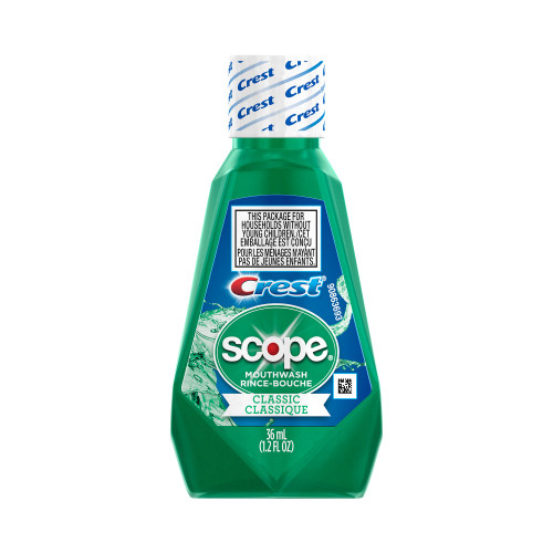 Mouthwash Crest Scope Classic 1.2 oz. Original Mint Flavor Pack of 1
