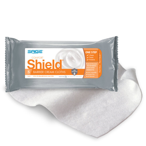 Comfort Shield Incontinence Care Wipe Soft Pack Unscented 8 Count, 7905, Pack of 8