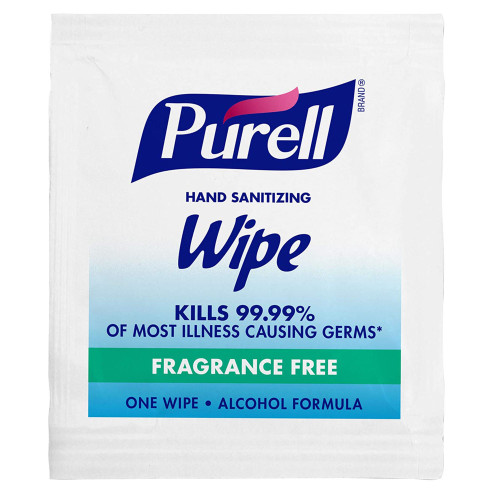 Hand Sanitizing Wipe Purell 1, Ethyl Alcohol Wipe Individual Packet 9021-1M Case of 1000