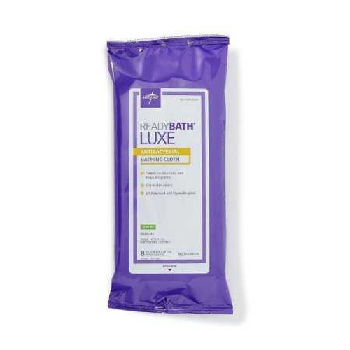 Bath Wipe Ready Bath Soft Pack BZK Benzalkonium Chloride Scented Pack of 8 MSC095100 MEDLINE 382721_PK