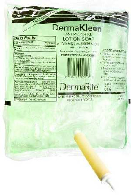 Antimicrobial Soap DermaKleen Lotion 1000 mL Dispenser Refill Bag Scented 0092BB Case/10 0092BB DERMARITE INDUSTRIES LLC 442547_CS