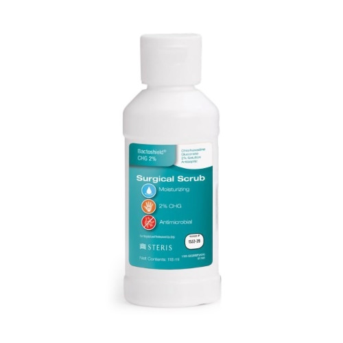 Bactoshield Surgical Scrub Solution 4 oz. Bottle 2% Strength CHG (Chlorhexidine Gluconate) NonSterile, 132239, Case of 48