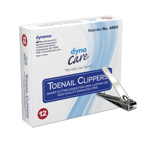 Toenail Clippers Dynarex Thumb Squeeze Lever 4893 Case of 144