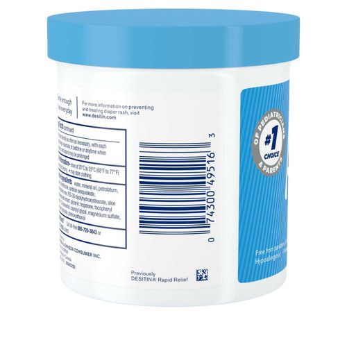 Diaper Rash Treatment Desitin® Rapid Relief 16 oz. Jar Unscented Ointment 10074300495160 Pack of 1 1.01E+13 Desitin® Rapid Relief 1068610_EA