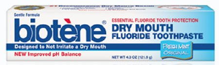 Biotene Toothpaste Fresh Mint Flavor 4.3 oz. Tube Pack of 1