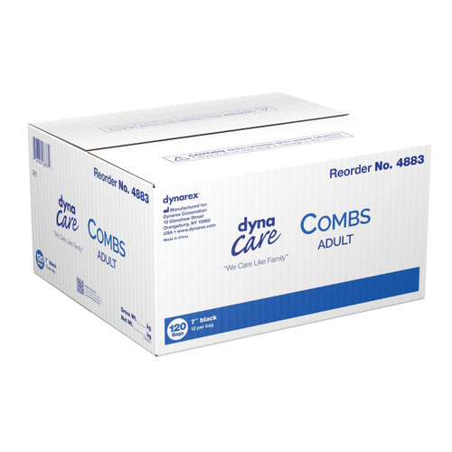 Comb 7 Inch Black Plastic 4883 Each/1 Dynarex 826986_EA Comb 7 Inch Black Plastic 4883 Each/1 Dynarex 826986_EA