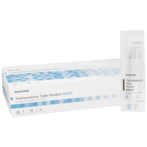 McKesson Tracheostomy Tube Holder 1 X 16-3/4 Inch Adult, 16-240, Box of 10