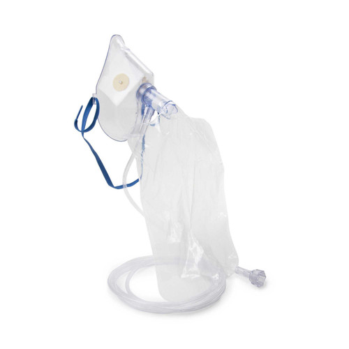NonRebreather Oxygen Mask McKesson Elongated Adult One Size Fits Most Adjustable Elastic Head Strap 16-108E Case/50 16-108E MCK BRAND 1018130_CS